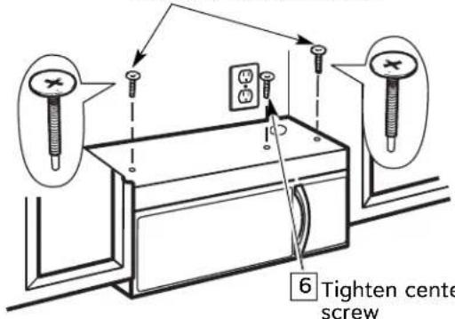 6 Tighten center screw