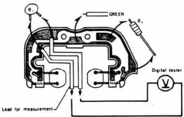 R. GREEN R₁ Digital tester Lead for measurement