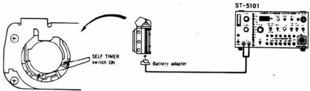 SELF TIMER switch ON Battery adapter ST-5101