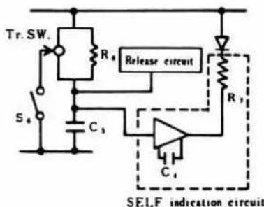 Tr. SW. R₁ Release circuit S₄ C₃ R₁ C₁ SELF indication circuit