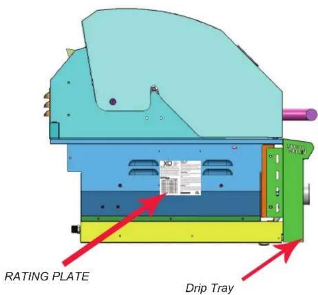 RATING PLATE Drip Tray