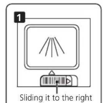 1 Sliding it to the right