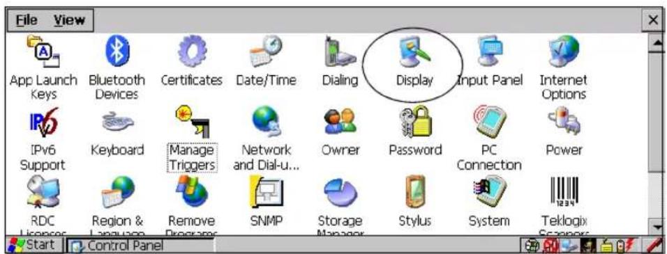 File View App Launch Keys Bluetooth Devices Certificates Date/Time Dialing Display Input Panel Internet Options IPv6 Support Keyboard Manage Triggers Network and Dial-u... Owner Password PC Connection Power RDC Licenses Region & Language Remove Programs SNMP Storage Manager Stylus System Teklogix Scenarios Start Control Panel