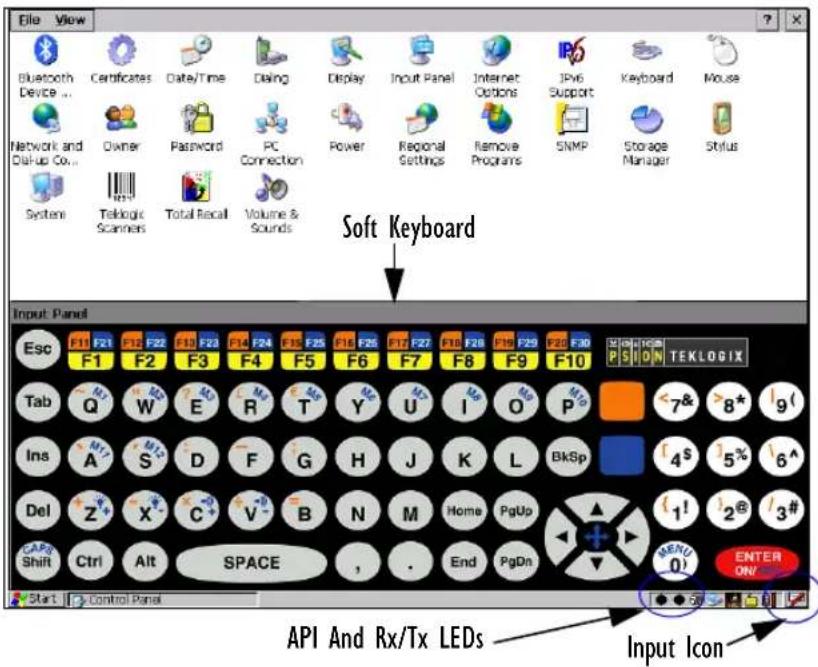 File View Bluetooth Device ... Certificates Date/Time Daling Display Input Panel Internet Options JPs6 Support Keyboard Mouse Network and Data-Use Co... Owner Password PC Connection Power Regional Settings Remove Programs SNMP Storage Manager Stylus System Teklogic Scanners Total Recall Volume & Sounds Soft Keyboard Input Panel Esc F1 F21 F12 F22 F13 F23 F14 F24 F35 F25 F16 F26 F17 F27 F18 F28 F29 F30 F20 F30 P S I O N TEKLOGIX F1 F2 F3 F4 F5 F6 F7 F8 F9 F10 Tab Q W E R T Y U I O P < 7& > 8* 9( Ins A S D F G H J K L BkSp 4$ 5% 6^ Del Z X C V B N M Home PgUp 1! 2@ 3# CAPs Shift Ctrl Alt SPACE , . End PgDn ENTER ON Start Control Panel API And Rx/Tx LEDs Input Icon