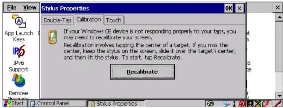File View Stylus Properties Double-Tap Calibration Touch App Launch Keys IPv6 Support Remove Start Control Panel Stylus Properties OK