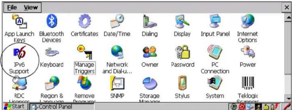 File View App Launch Keys Bluetooth Devices Certificates Date/Time Dialing Display Input Panel Internet Options IPv6 Support Keyboard Manage Triggers Network and Dial-u... Owner Password PC Connection Power RDC Licensee Region & Language Remove Programs SNMP Storage Manager Stylus System Teklogix Scanners Start Control Panel