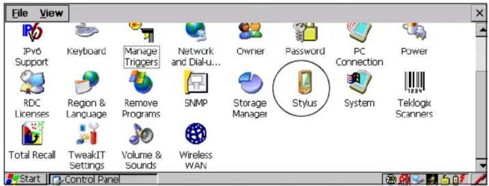 File View IPv6 Support Keyboard Manage Triggers Network and Dial-u... Owner Password PC Connection Power RDC Licenses Region & Language Remove Programs SNMP Storage Manager Stylus System Teklogix Scanners Total Recall TweakIT Settings Volume & Sounds Wireless WAN Start Control Panel
