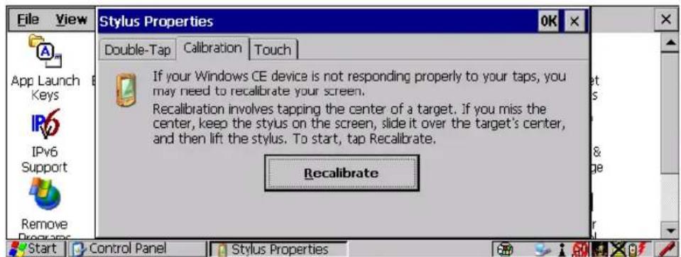 File View Stylus Properties Double-Tap Calibration Touch App Launch Keys IPv6 Support Remove Start Control Panel Stylus Properties OK