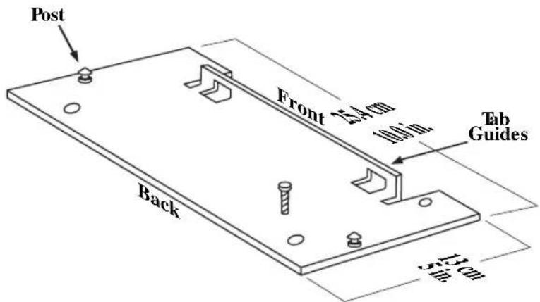 Post Front 100 mm 100 mm Tab Guides Back 100 mm 30 mm