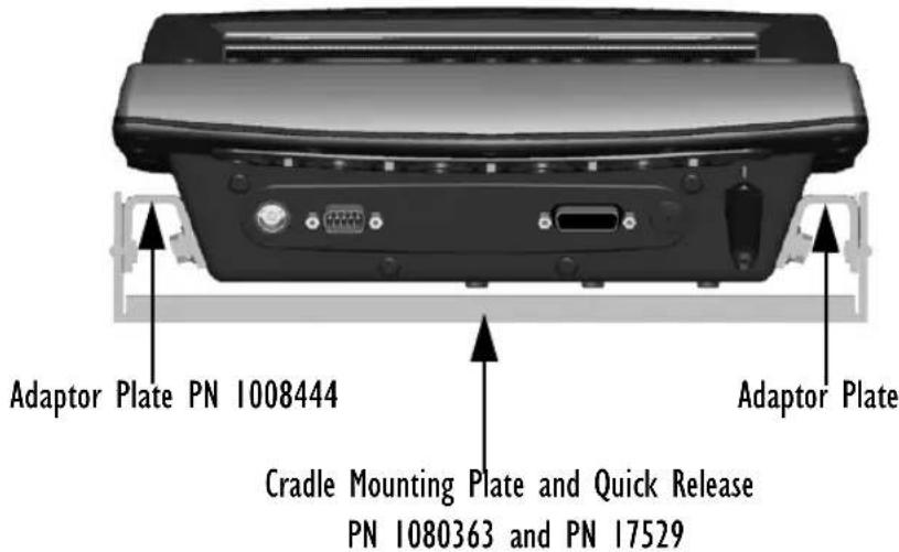 Adaptor Plate PN 1008444 Cradle Mounting Plate and Quick Release PN 1080363 and PN 17529 Adaptor Plate