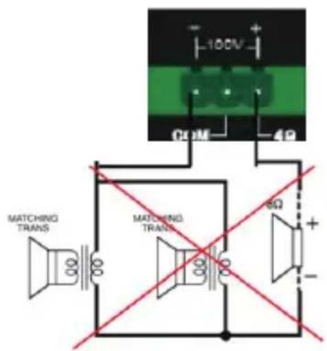 Audibax PA2250T - CONEXIÓN DE ALTAVOZ - 3