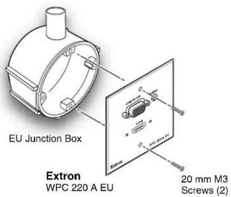 EU Junction Box Extron WPC 220 A EU 20 mm M3 Screws (2)