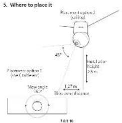 5. Where to place it Placement option 2 (Balair) 41° Placement option 1 (Balair, Ballyed) 1.57 m Ballyed area of space Installed height 2.5 m View angle (0.2) 200.10