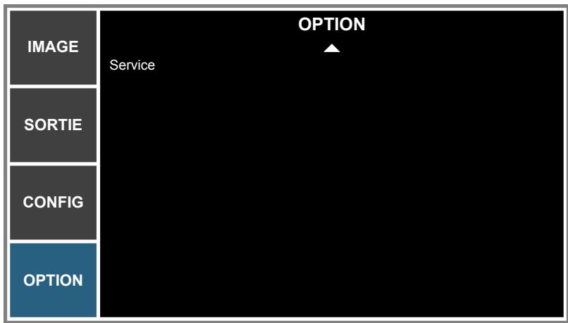 OPTION Service IMAGE SORTIE CONFIG OPTION