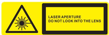 LASER APERTURE DO NOT LOOK INTO THE LENS