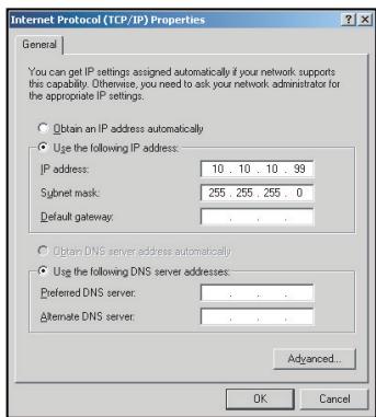 OPTOMA ZU650 - Saisissez l'adresse IP et le masque de sous-réseau, puis appuyez sur « OK ». - 1