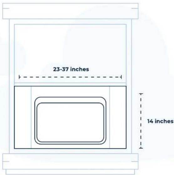 23-37 inches 14 inches