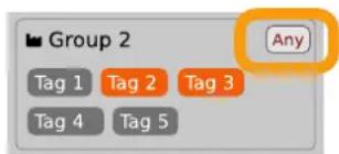 Group 2 Tag 1 Tag 2 Tag 3 Tag 4 Tag 5 Any