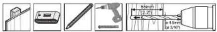 Mount-It! MI-509B - Mounting to a Wood Stud or Joist - 1