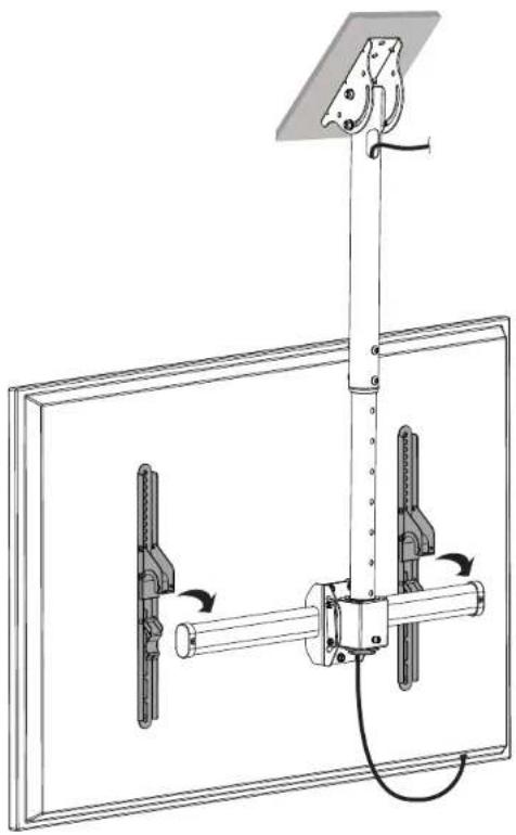 Mount-It! MI-509B - Step 7 Hanging the TV onto the Horizontal Arm - 2