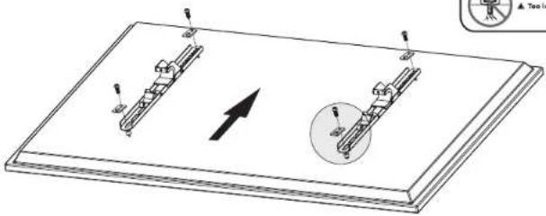 Mount-It! MI-509B - Attaching the VESA Arms to the TV (With Spacers) - 1