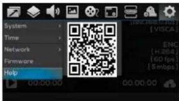 System Time Network Firmware Help 00:00:00 00:00:00 [02.168 C:01] [ VISCA ] ENC [ H:284 ] [ 6D fps ] [ 5mbps ]