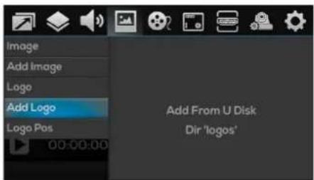 Image Add Image Logo Add Logo Logo Pos 00:00:00 Add From U Disk Dir 'logos'