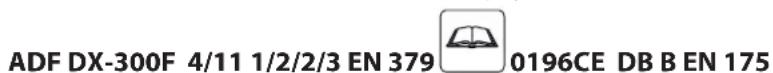 ADF DX-300F 4/11 1/2/2/3 EN 379 0196CE DB B EN 175