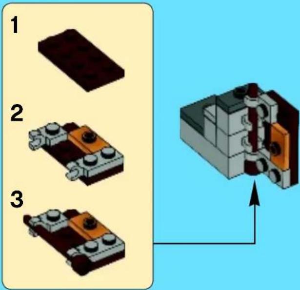 Diagram showing three labeled mechanical components (1, 2, 3) with a magnified view of the internal assembly.