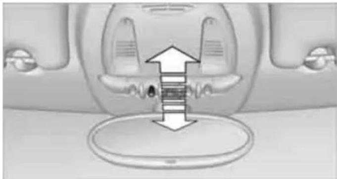 Diagram of a car interior showing a seatbelt with an upward arrow and a down arrow, no text or symbols present.