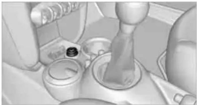 Interior view of a car gear shift lever mechanism (no text or symbols visible)