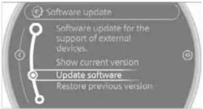 Software update Software update for the support of external devices. Show current version Update software Restore previous version
