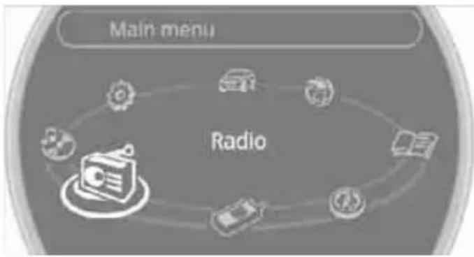 graph TD A["Main menu"] --> B["Radio"] B --> C["TV"] B --> D["Radio"] B --> E["Mobile Device"] B --> F["Car"] B --> G["Radio"] B --> H["Radio"]