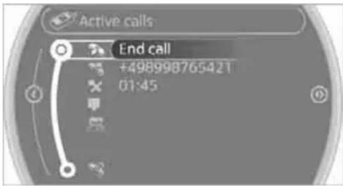 Active calls End call +498998765421 01:45