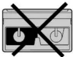 Symbol of a switch crossed out by a diagonal line, indicating no change or prohibition (no text present)