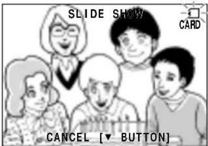 SLIDE SHOW, CARD, CANCEL [▼ BUTTON]
