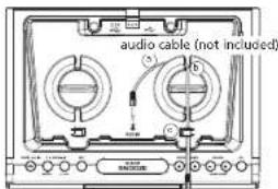 audio cable (not included)