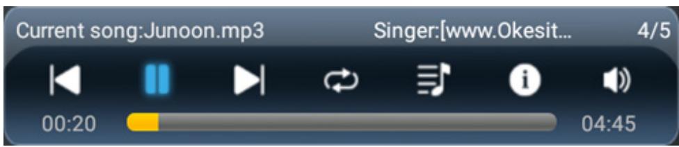 Current song:Junoon.mp3 Singer:[www.Okesit... 4/5 00:20 04:45