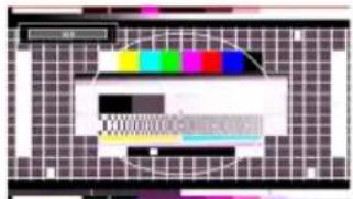 Scanned image showing a color calibration interface with a color swatch and a '0.000000' label below it.