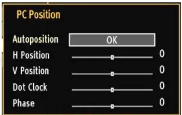PC Position Autoposition OK H Position 0 V Position 0 Dot Clock 0 Phase 0
