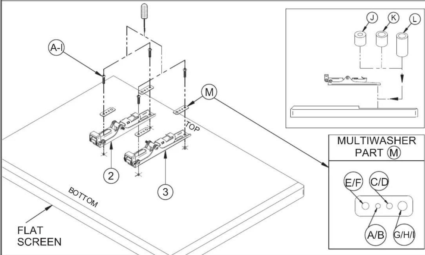 B-Tech BTV501 - Attach interface arms to flat screen. - 1
