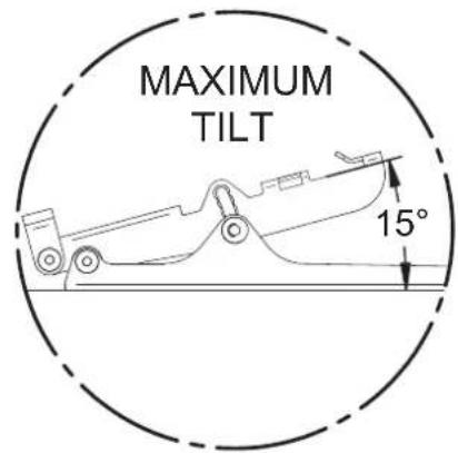MAXIMUM TILT 15°