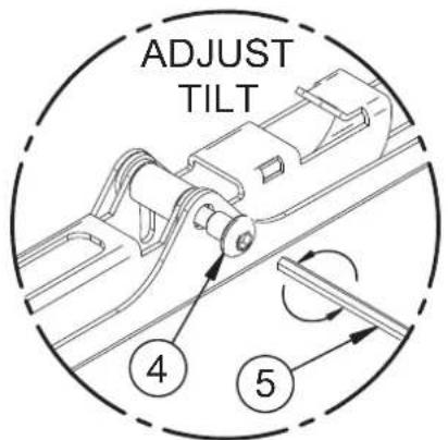 ADJUST TILT ④ ⑤