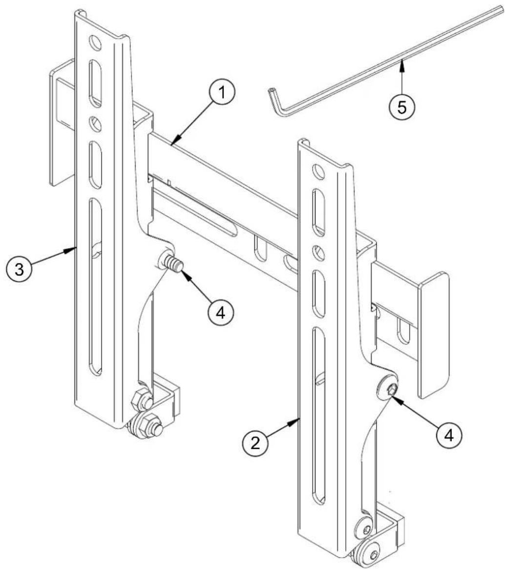Technical diagram of a mechanical assembly with numbered components for identification