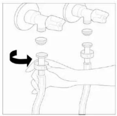 Avanti W892F - CONNECTING THE WATER SUPPLY HOSE - 2