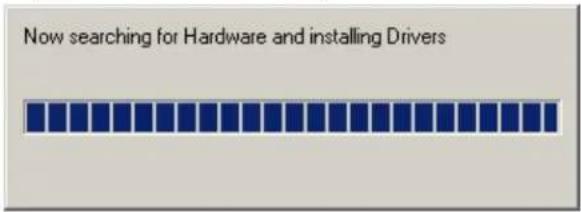 Now searching for Hardware and installing Drivers
