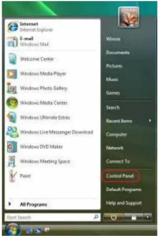 Internet Internet Explorer E-mail Windows Mail Welcome Center Windows Media Player Windows Photo Gallery Windows Media Center Windows Ultimate Extras Windows Live Messenger Download Windows DVD Maker Windows Meeting Space Paint All Programs Start Search Winnie Documents Pictures Music Games Search R…