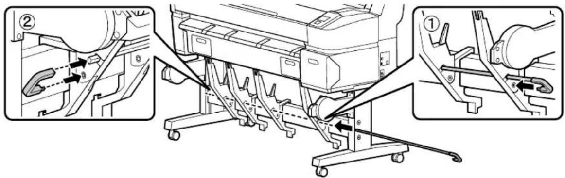 EPSON T5070 - Anexação da cesta de papel - 5