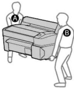 EPSON T5070 - Montagem da impressora no suporte - 1