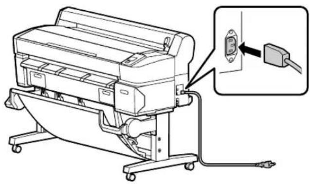 EPSON T5070 - Conexão do cabo de alimentação - 1